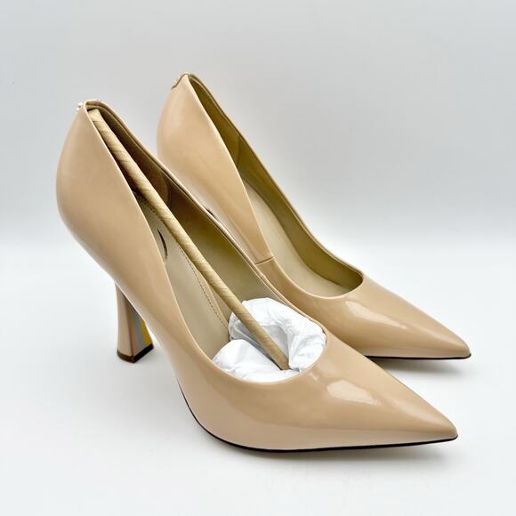 Sam Edelman Womens Antonia Pumps US 7.5 M EU 37.5 Beige Patent Leather NIB - Picture 6 of 13